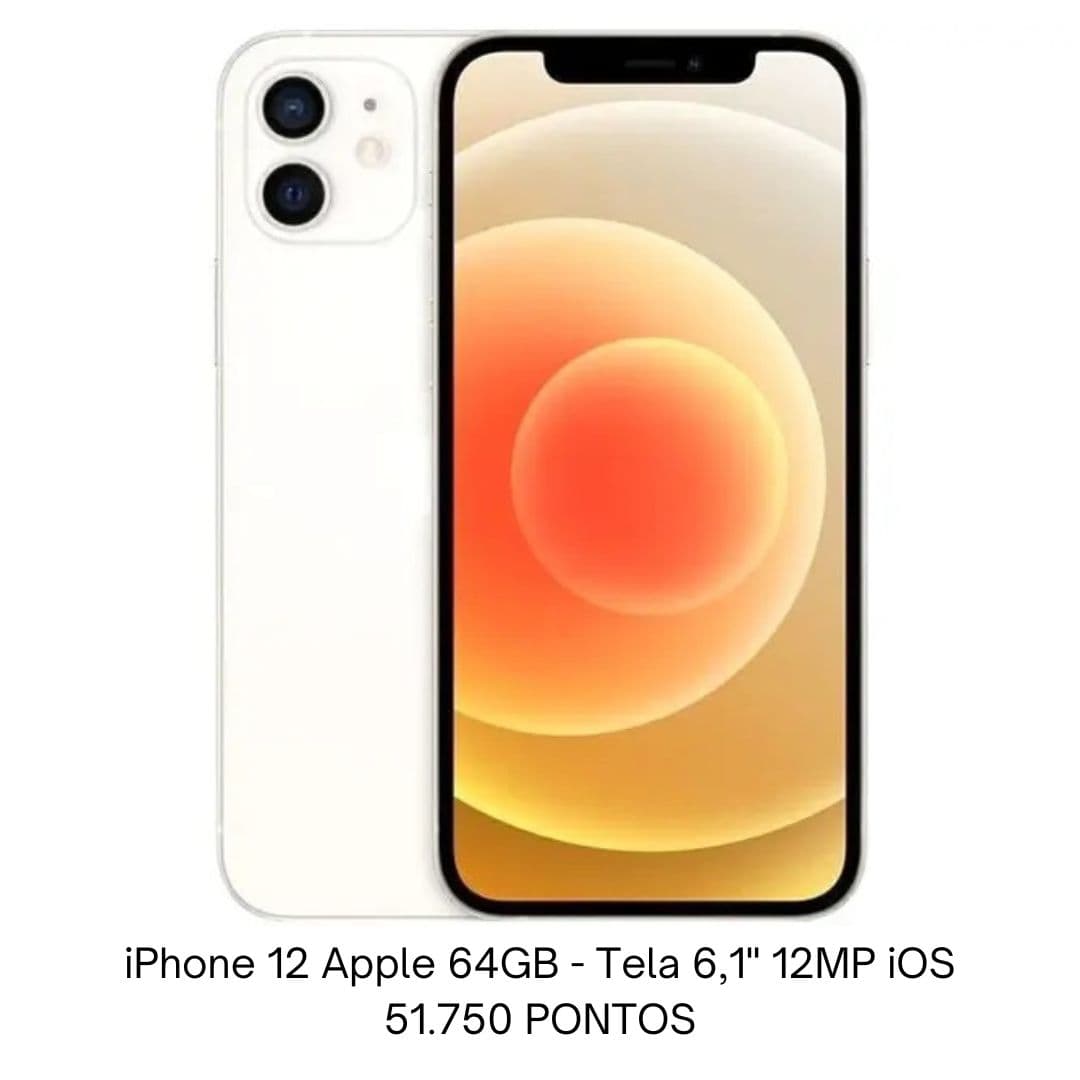 iPhone 12 Apple 64GB - Tela 6,1" 12MP iOS