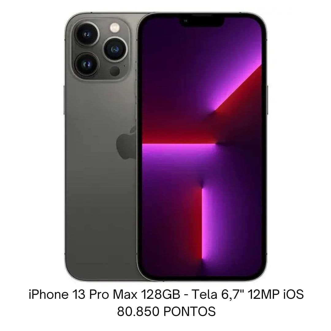 iPhone 13 Pro Max 128GB - Tela 6,7" 12MP iOS