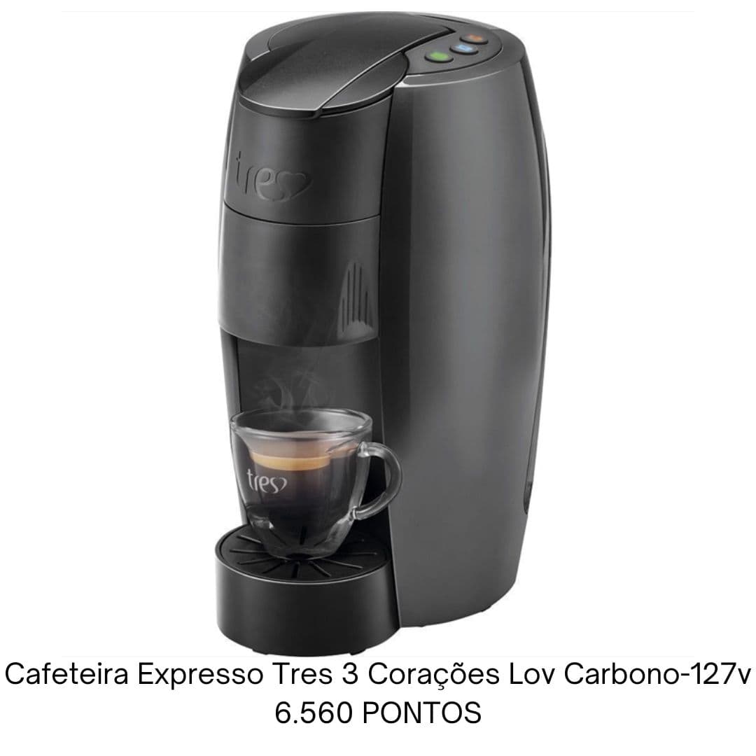 Cafeteira Expresso Tres Corações Lov Carbono - 127v
